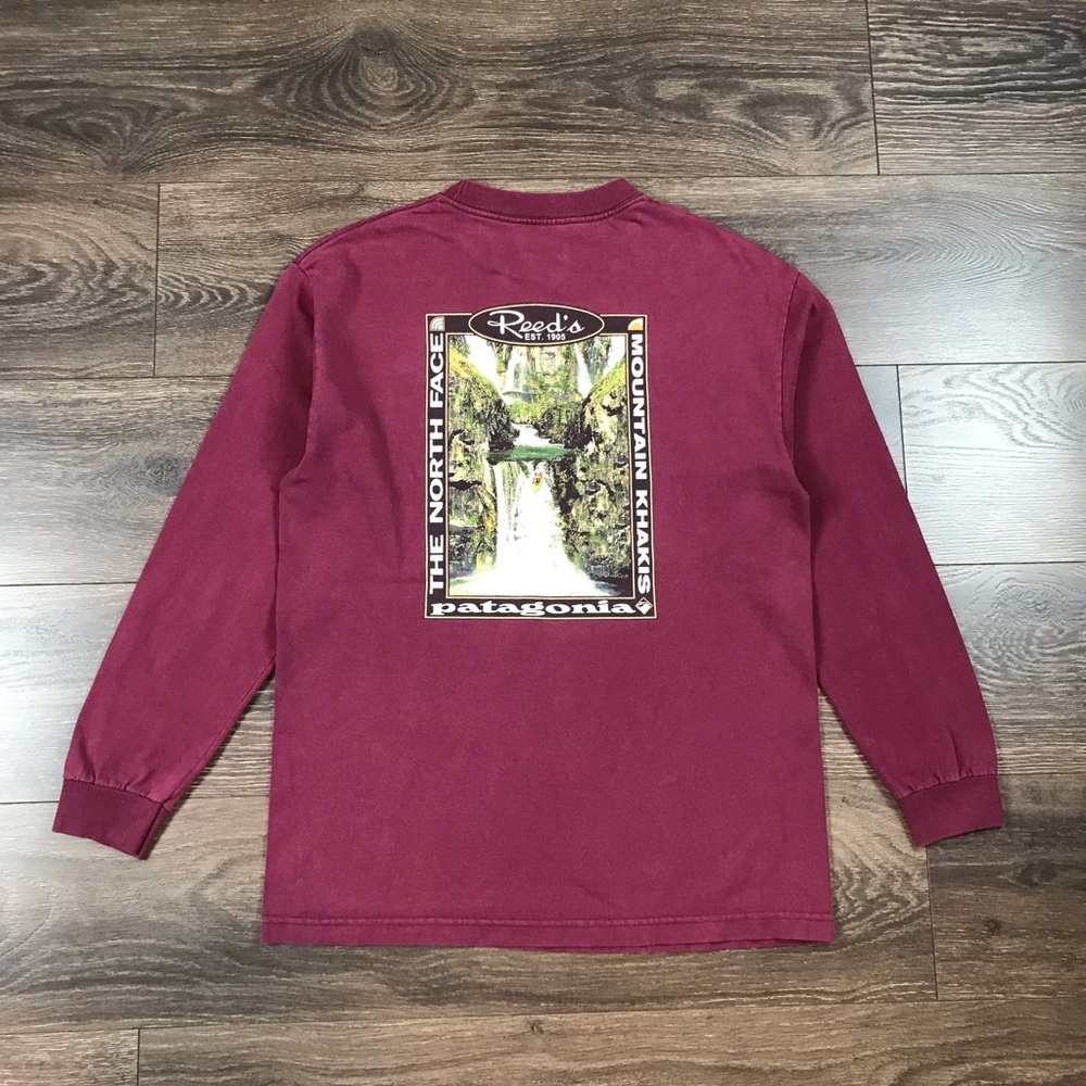 Reed’s The North Face Patagonia Mountain Khakis Men’s Burgundy Long Sleeve Shirt